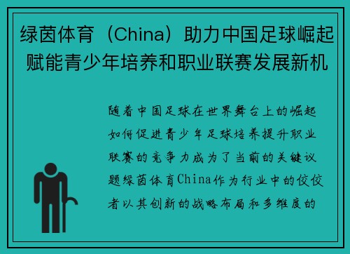 绿茵体育（China）助力中国足球崛起 赋能青少年培养和职业联赛发展新机遇